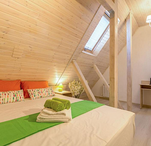 Номер гостиницы из СИП панелей с ЦСП, построенной компанией ВИРМАК. Вариант внутренней отделки. Московская область, г. Лобня